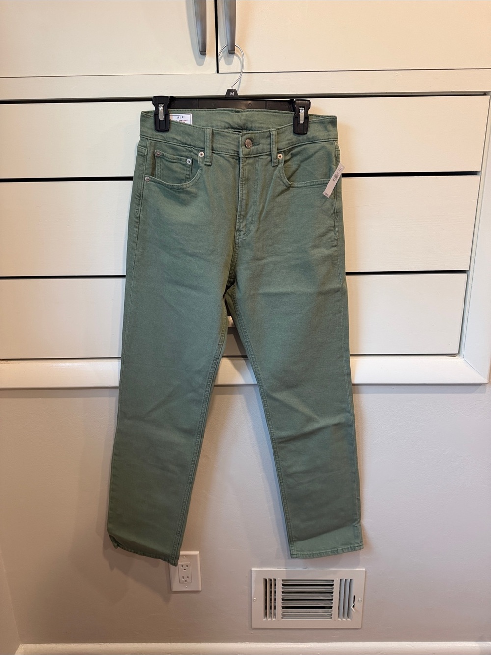 GAP Olive Green Straight-Leg Jeans